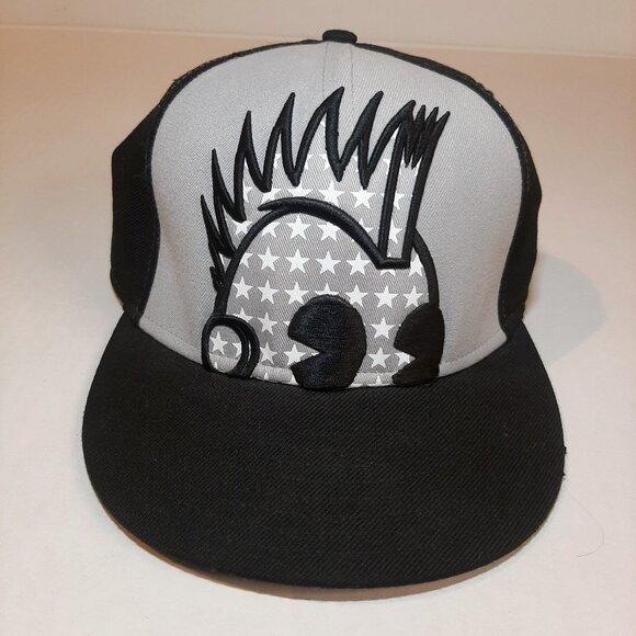 New Era x Kidrobot Mohawk Robot logo original 59 fifty Fitted Hat 7 3/8 gray blk - Picture 7 of 7